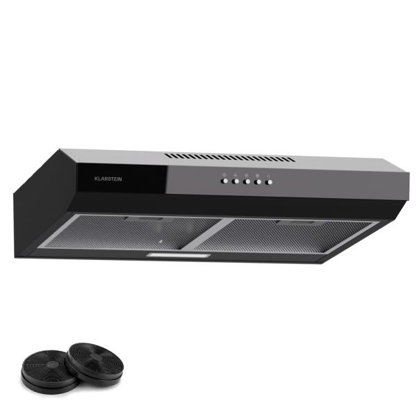 Klarstein Contempo 60, wyciąg podblatowy, 60 cm, 200 m³/h, LED, stal nierdzewna, akryl