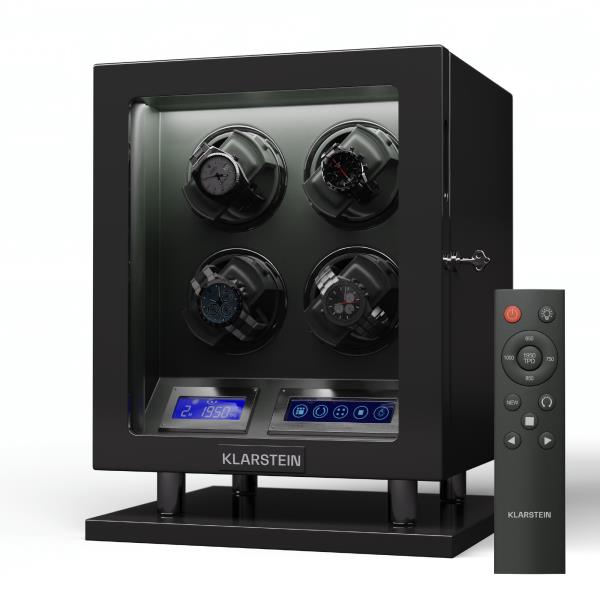 Klarstein Verdon 4, rotomat do zegarków, 4 zegarki, 3 tryby, 5 prędkości, LED, pilot