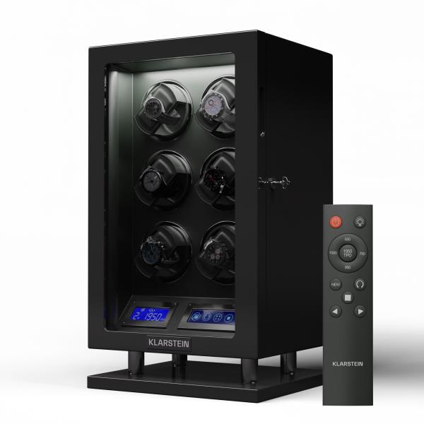 Klarstein Verdon 6, rotomat do zegarków, 6 zegarków, 3 tryby, 5 prędkości, LED, pilot