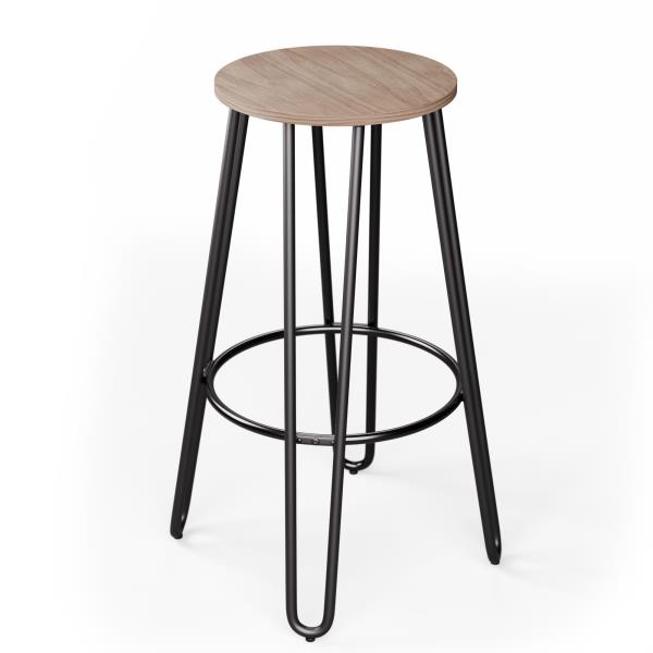 Blumfeldt Hamilton, krzesło bistro, 1 szt., Ø 33 cm, drewno, stalowa rama