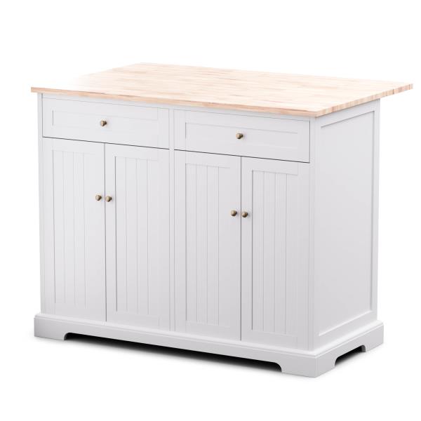 Blumfeldt Etsu, wyspa kuchenna, wysuwany blat, 2 szuflady, 4 drzwiczki, może być używany jako stół jadalny, miejsce do przechowywania, łatwe czyszczenie