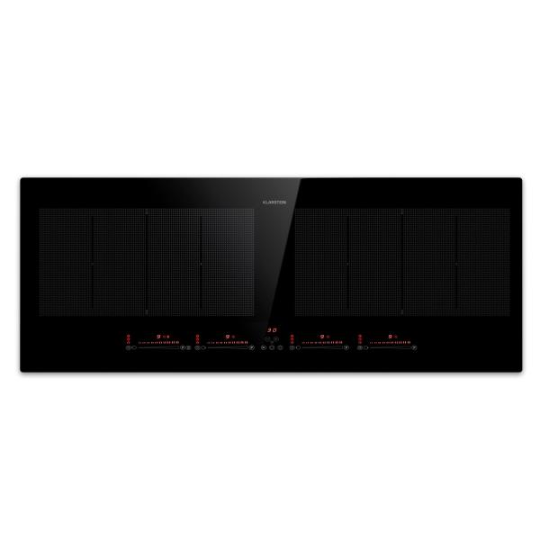 Klarstein Masterzone 90 Slim Flex, płyta indukcyjna do zabudowy, 4 pola grzejne, 2 strefy Flex, ThermoBoost, technologia Smart Flex, maks. 7200 W