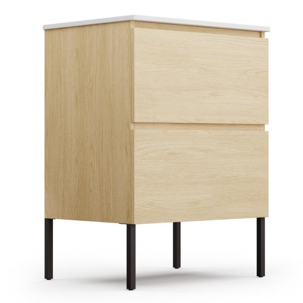 Blumfeldt Johnstone, szafka łazienkowa, z umywalką ceramiczną, 60 cm