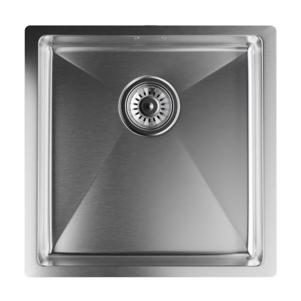 Klarstein TitanSteel stalowy zlewozmywak kuchenny o wymiarach 45 x 45 cm (dł. x szer.) powierzchnia odporna na zarysowania i wysoką temperaturę