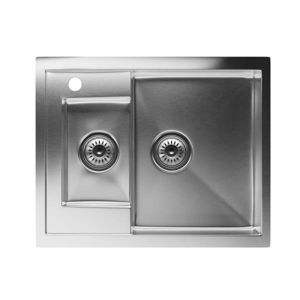 Klarstein TitanSteel zlewozmywak kuchenny| 61 x 50 cm, 2 komory, nierdzewny, żaroodporny