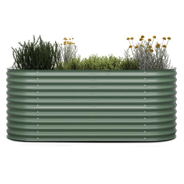 Blumfeldt High Grow, podniesiona grządka, 200 x 80 x 100 cm, falista blacha stalowa, łatwy montaż, odporna na rdzę i mróz