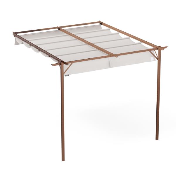 Blumfeldt Pantheon Wall, pergola 3 x 3 m, do montażu naściennego, stal malowana proszkowo, odporna na warunki atmosferyczne