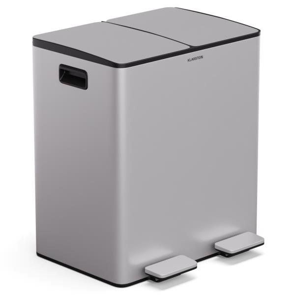 Klarstein EcoVista, kosz na odpady z pojemnikiem na odpady bio, 40 l + 3 l/pojemnik + pojemnik na odpady bio, Soft-Close