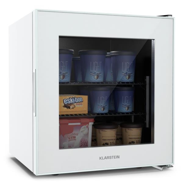 Klarstein IceAge 36 zamrażarka, 36 l, klasa energetyczna E, 2 półki, termostat, szklane drzwi