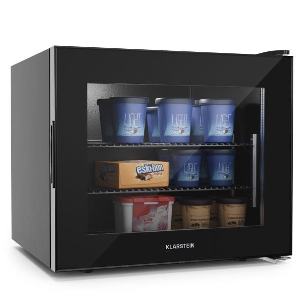 Klarstein IceAge 42 zamrażarka, 42 l, klasa energetyczna E, 2 półki, termostat, szklane drzwi