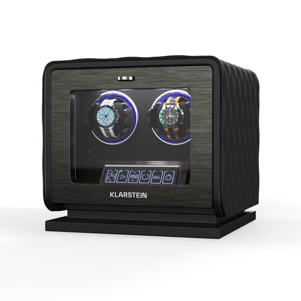 Klarstein Rotomat do zegarków LuminousTime | 2 zegarki | wiele ustawień | dioda LED | 10dB