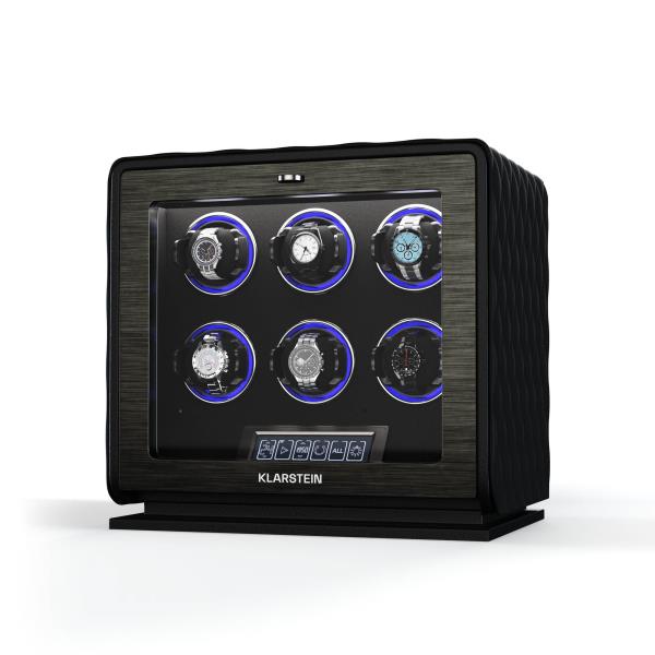 Klarstein LuminousTime rotomat, 6 zegarków, wiele ustawień, LED, 10 dB