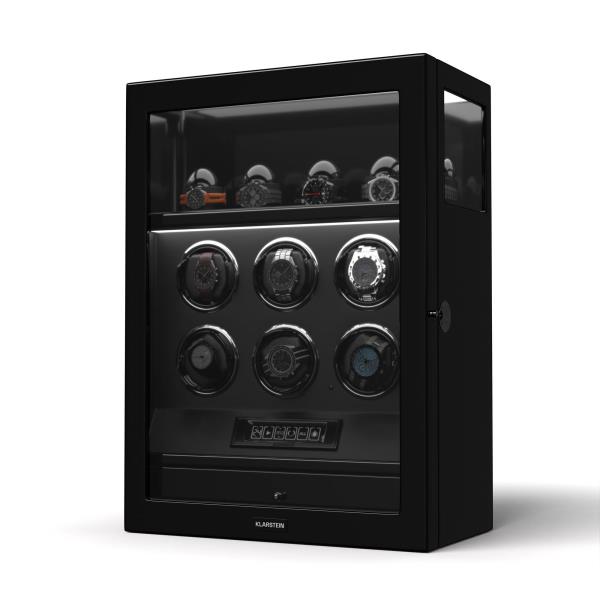 Klarstein SecureTouch rotomat, 4+6 zegarków, silnik Mabuchi, lakier fortepianowy, 41 trybów, blokada, diody LED