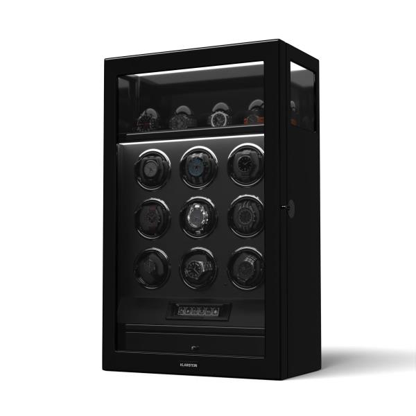 Klarstein SecureTouch rotomat, 9+4 zegarków, silnik Mabuchi, lakier fortepianowy, 41 trybów, blokada, diody LED