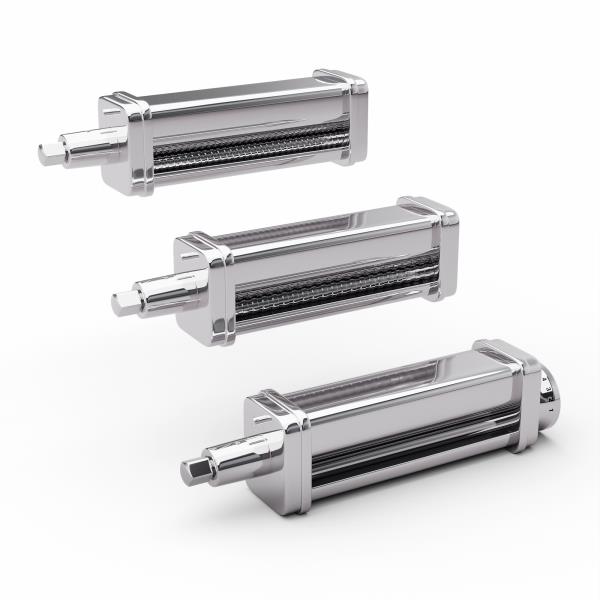 Klarstein Chiara przystawka do makaronu, 3 w 1, 8 grubości ciasta, możliwość mycia w zmywarce, stal nierdzewna, kompatybilna