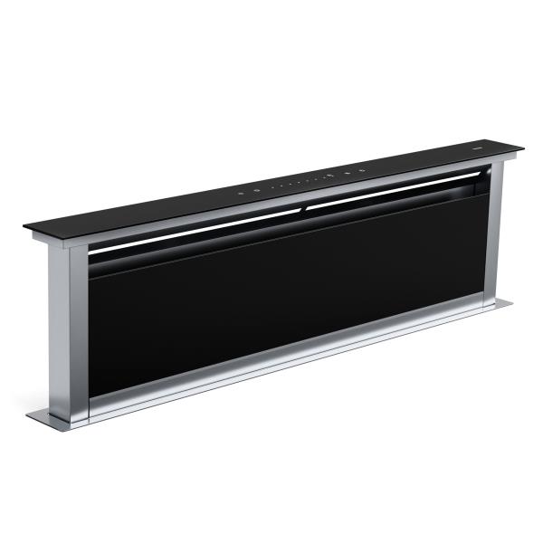 Klarstein Royal Flush Eco okap kuchenny, 840 m³/h, skośny, klasa energetyczna A, 64 dB, LED