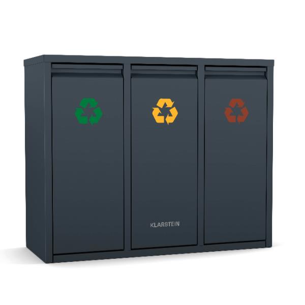Klarstein Ordnungshüter 3 kosz na śmieci, 45 l, 3 pojemniki, bezzapachowy
