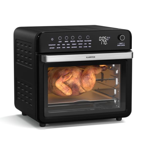 Klarstein Cyfrowa frytownica na gorące powietrze Air Glaze, 2100 W, 16 programów, aplikacja, 34 litry, z zestawem akcesoriów