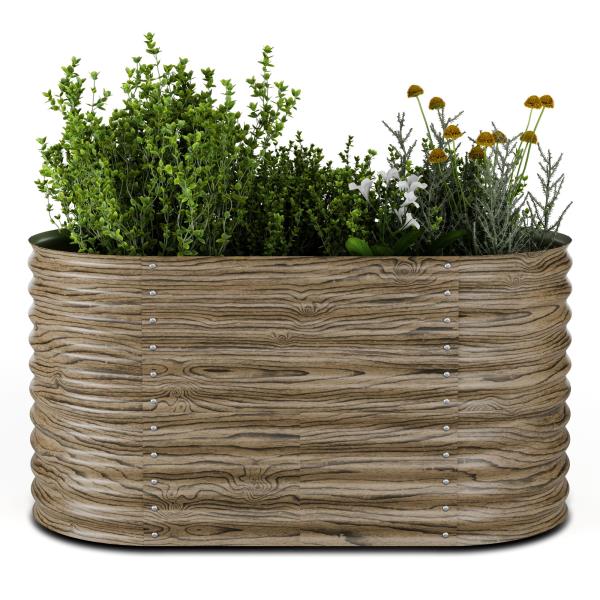 Blumfeldt High Grow grządka podwyższona, 913 l, ergonomiczna, odporna na warunki atmosferyczne, okrągła