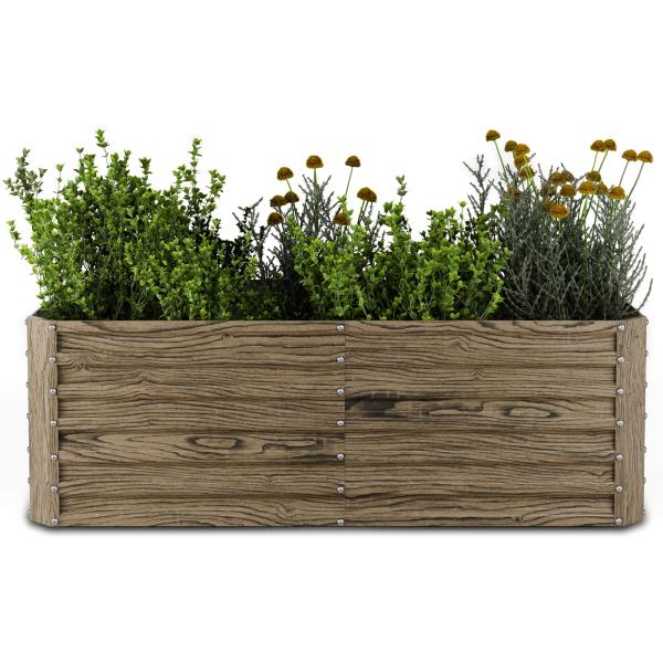 Blumfeldt High Grow Straight grządka podwyższona, 972 l, ergonomiczna, odporna na warunki atmosferyczne, otwarte dno