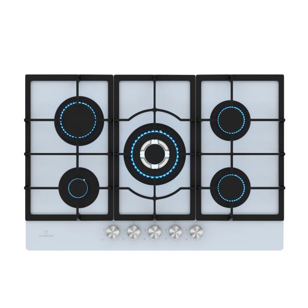 Klarstein Ignito 5-palnikowa płyta gazowa, 5 palników, zapłon elektroniczny, wok, gaz płynny lub ziemny