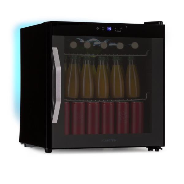 Klarstein Coachella 50 Onyx, lodówka na napoje, 47 l, Wi-Fi, podświetlenie