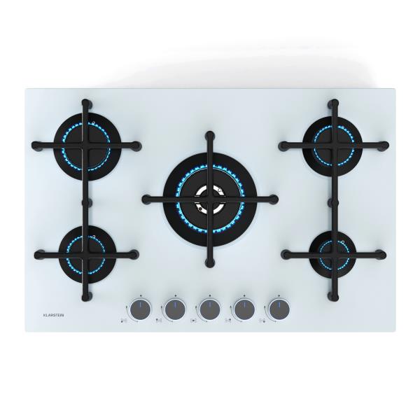 Klarstein Illuminosa 5 płyta gazowa 5-palnikowa Sabaf palnik szklano-ceramiczny