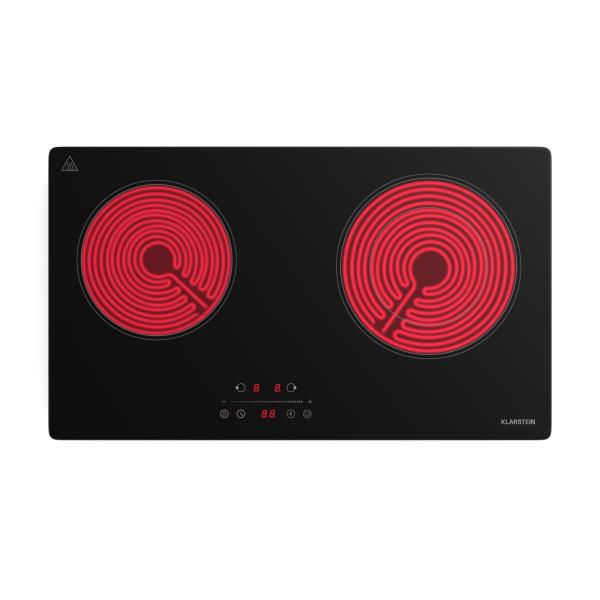 Klarstein CeramEase Slim VTC płyta kuchenna, elektryczna, 2 pola grzewcze, 4 kW, dotykowa, minutnik
