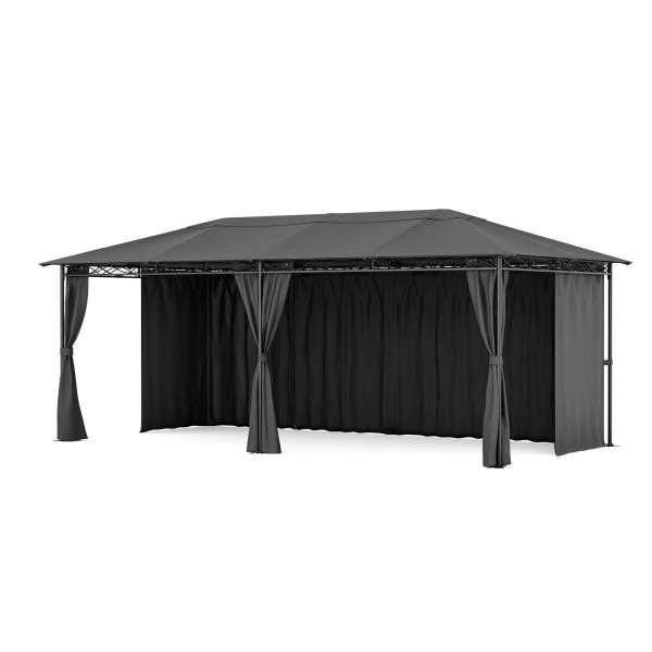 Blumfeldt Pawilon Mondo 3x6 z metalową ramą i 4 ścianami bocznymi