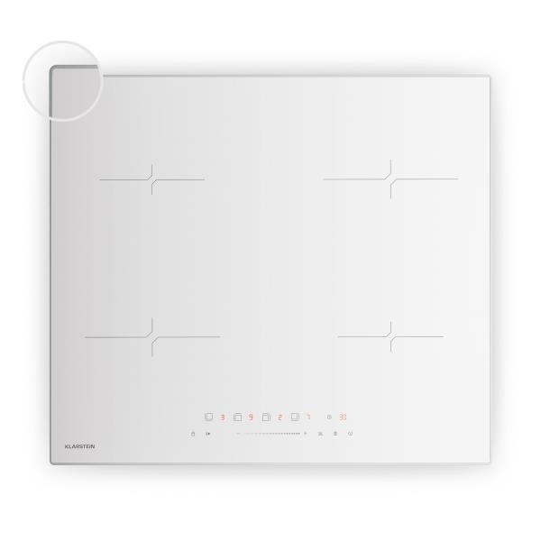 Klarstein Płyta indukcyjna Velaire, elegancka, minimalistyczna, wydajna, 4 strefy gotowania, 7000 W, 60 cm