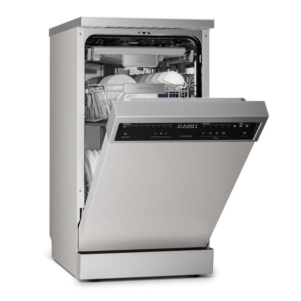 Klarstein Zmywarka wolnostojąca Verosteel | Minimalistyczna, Kompaktowa, Elegancka | EEC B | 45 cm