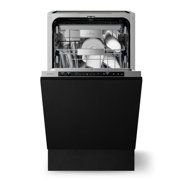 Klarstein W pełni zintegrowana zmywarka do naczyń (45 cm) | Praktyczny minimalizm łączy się z wysoką wydajnością