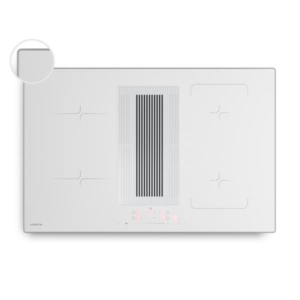 Klarstein Płyta indukcyjna Velaire z okapem | 4 pola grzewcze | 8400 W | 80 cm