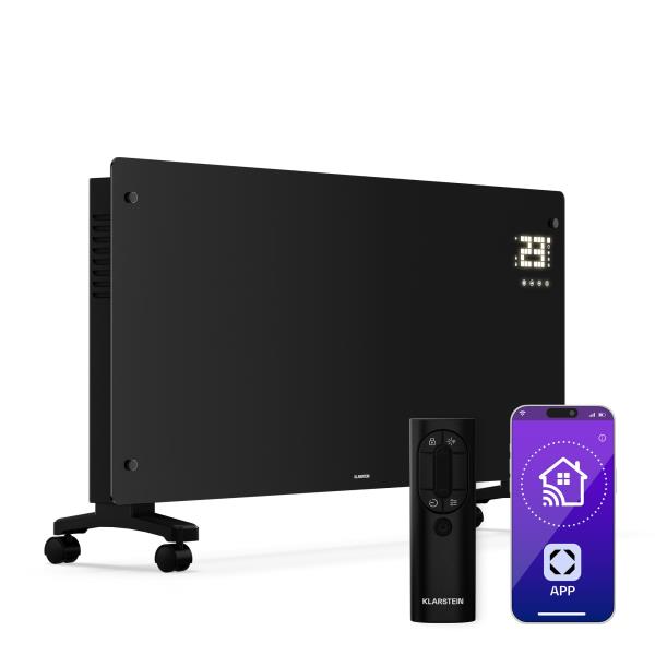 Klarstein Bornholm grzejnik konwektorowy | 3000 W | 30 m² | wysoka moc i styl | 105 x 51 cm