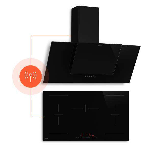 HaloSync płyta indukcyjna z okapem | 5 pól grzewczych | 11400 W | 632 m³/h | 90 cm