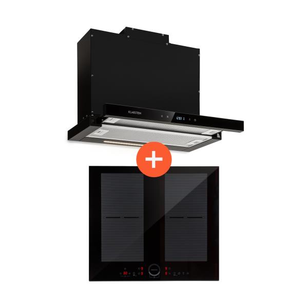 Klarstein Gourmet duo, okap i płyta indukcyjna, mocna i nowoczesna