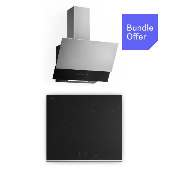 Klarstein Verosteel płyta indukcyjna + okap bezprzewodowy Verosteel | 60 cm