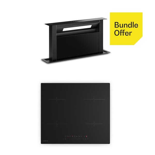 Klarstein Velaire płyta indukcyjna + Velaire okap kuchenny | Minimalistyczny | 60 cm