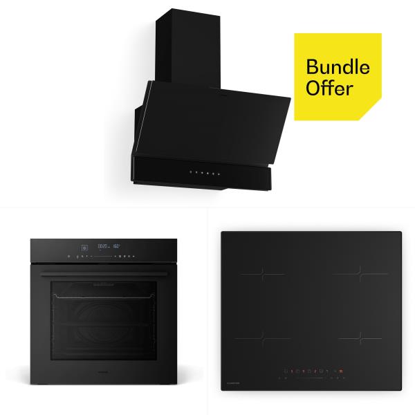 Klarstein Velaire piekarnik + Velaire płyta indukcyjna + Velaire okap kuchenny | 60 cm