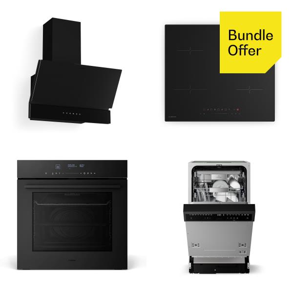 Klarstein Velaire indukcyjna płyta grzewcza, zmywarka, piekarnik, okap